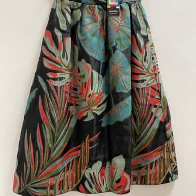 Cue Womens  Size 6 Midi Skirt Multicoloured 