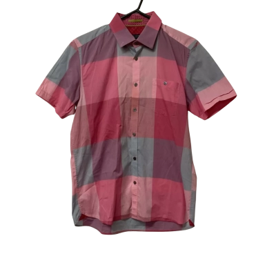 Ted Baker Mens  Size 4  Multicoloured / Blue / Pink / Purple  Short Sleeve Shirt