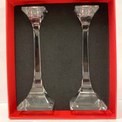 Macquarie tapered glass candlestick holders