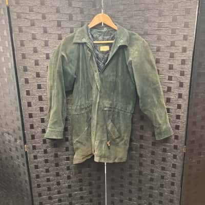 Cobb & Co Womens  Size S Leather Jacket Green 