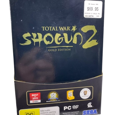Total War: Shogun 2 - Gold Edition on a physical PC DVD-ROM game box.