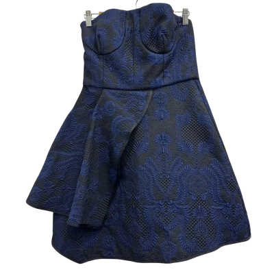 Nicola Finetti Womens  Size 12 Strapless Dress Black  / Blue 