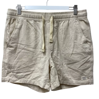 Common Need Mens  Size M Shorts Cream - Linen/Cotton