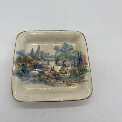 'Sandland Ware' In an Olde World Garden Butter/Trinket Dish [S#7]