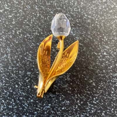 SWAROVSKI Crystal Mini Tulip Womens Brooch