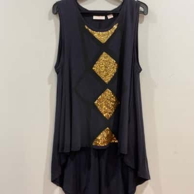 Sass & Bide Womens  Size M Blue high/low top