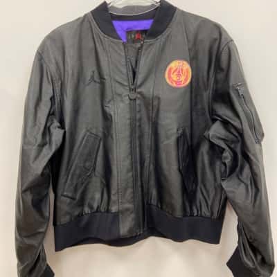 Nike Jordan Saint Germain Size L Bomber Jacket Black  