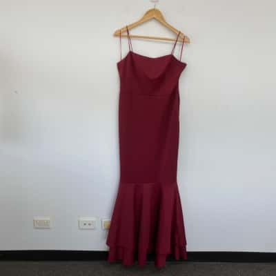 Showpo Wine Way I Feel For You Maxi Dress  Size 14 