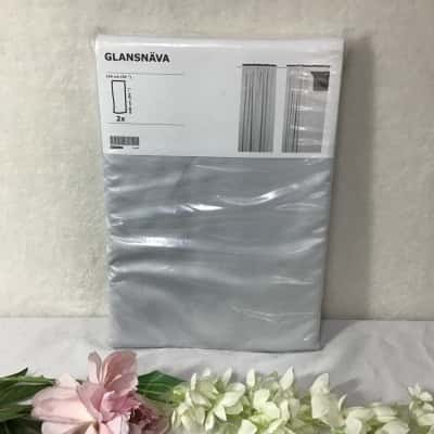 Ikea Glansnava Pale Grey Curtain Liners (new)