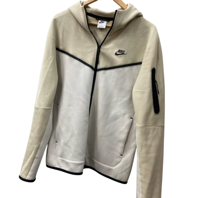 Nike Mens  Size M Hoodie Beige / Cream zip up.