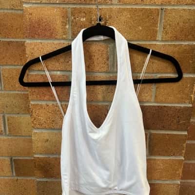 Factorie Womens  Size S Halter Neck Top White 