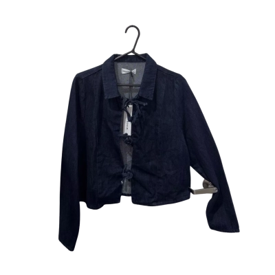 Stndrd Denim Blue Tie Up Front Jacket Size 14