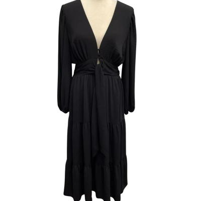 Tussah Woman's Gorgeous Classy Black Tiered Dress Size 12  