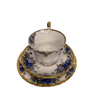 Royal Albert Moonlight Rose Tea cup,Saucer and Tea Plate Set 