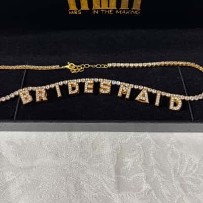 Mrs in the Making  Women’s BRIDESMAID Necklace Gold 