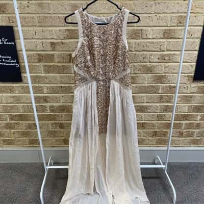  Womens luxe be seduced precious gold dress Size 14 