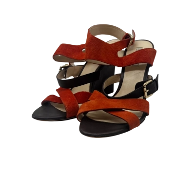 Oroton Womens  Size 37 Brown / Burnt Orange Heels 
