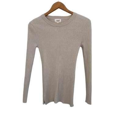 Seed Heritage Womens  Size S Long Sleeve Top Beige 