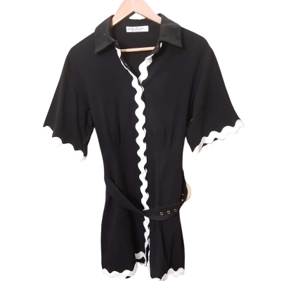 Salty Bright Womens Size 10 Black/ White Casual Dress  