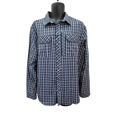 Kathmandu Mens Long Sleeve Shirt Blue / Checked 