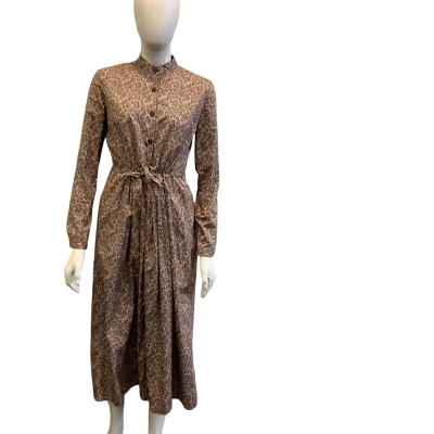 Morrison Women's Brand Size 1 Long Sleeve Maxi Dress Animal print 