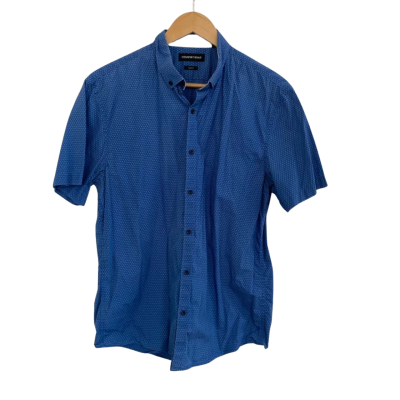 Country Road Mens  Size M Short Sleeve Shirt Blue / Navy Blue 