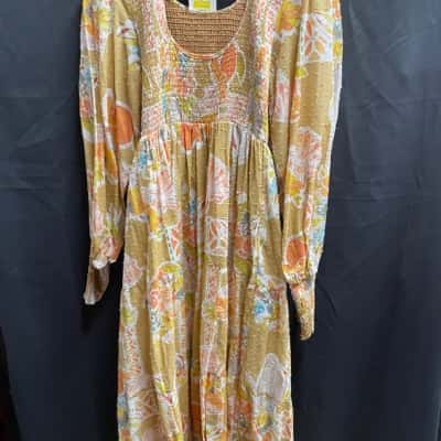 Girl & The Sun Kids Size M Tropical Print Maxi Dress