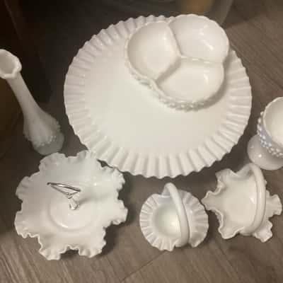 Fenton milk glass collection