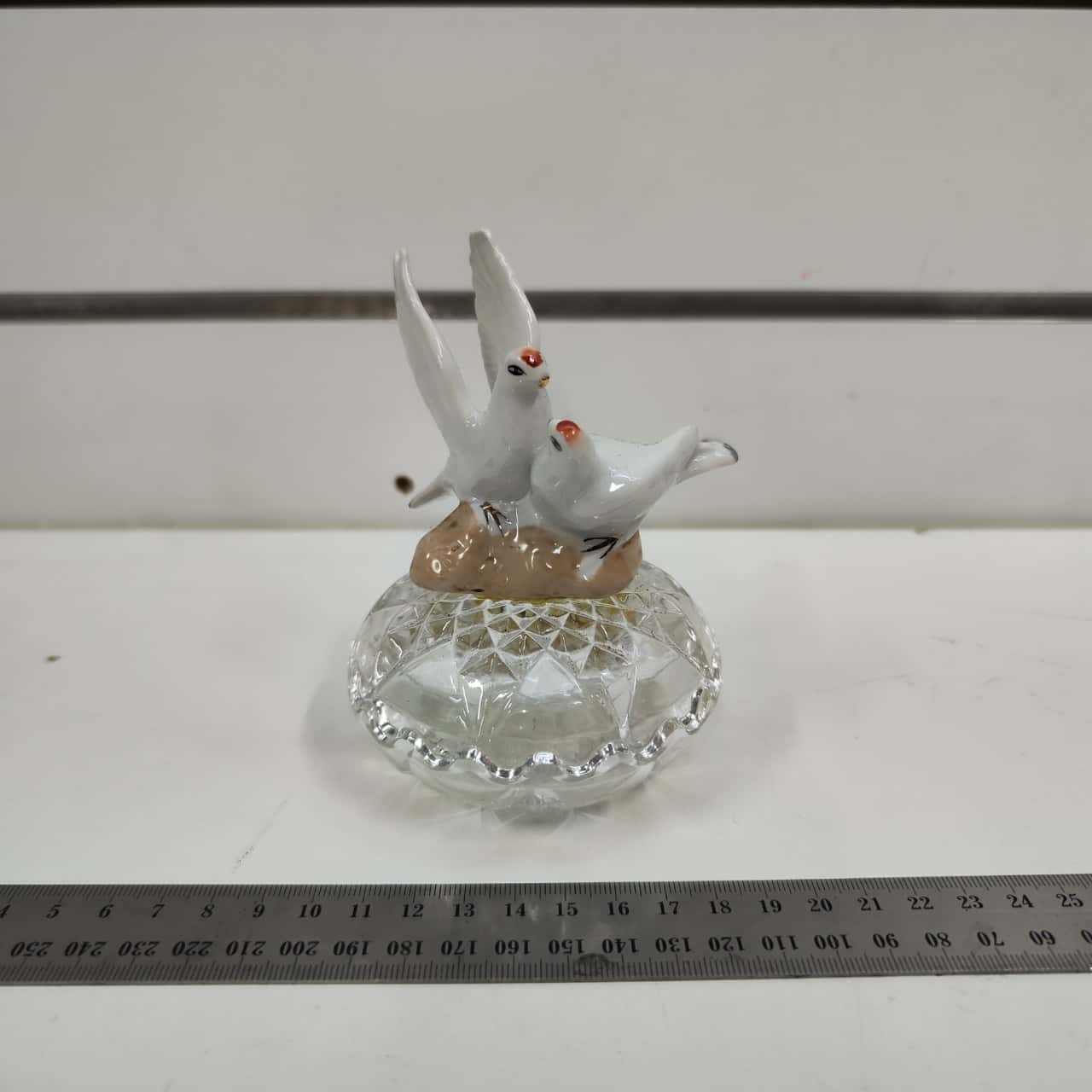 Crystal Jewelry Holder with Doves(s)