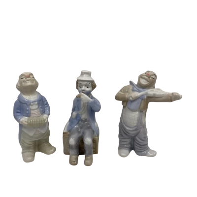Collection of 3 Clown Statues 