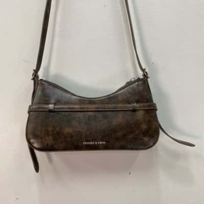 Charles & Keith Womens Shoulder Bag Brown 