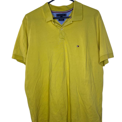 Tommy Hilfiger Mens  Size L Polo Shirt Yellow 