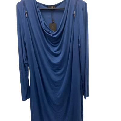 Gabriella Frattini Womens  Size 14 Long Sleeve Dress Blue 