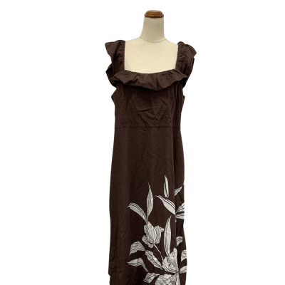 Just Jeans Womens Size 18 Maxi Dress Brown / Floral
