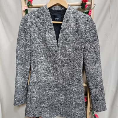 Womens SABA Grey Blazer Jacket Size 6