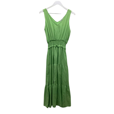 Grae Linen Size 8 Green linen-blend Summer dress