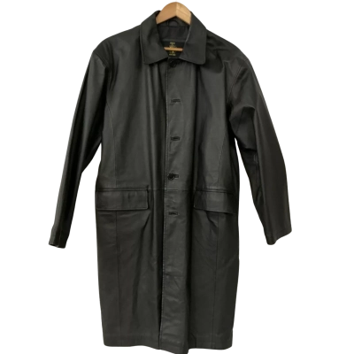  Mens Leather Jacket Size M | Genuine Leather Italy in Black  