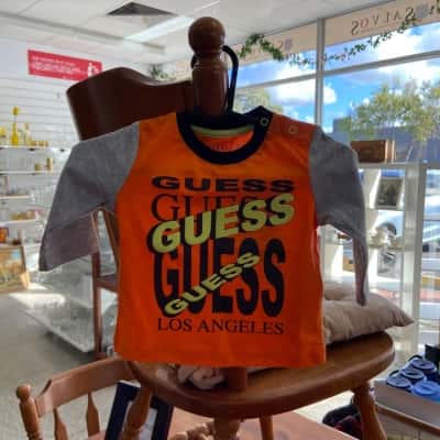 Guess Kids size 0 bitter orange t-shirt 
