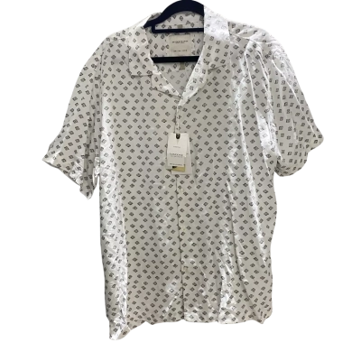 BNWT Denim & Flower Mens Size L Business Shirt White patterned. RRP$44.00