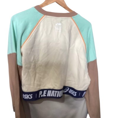 Asics Womens Jumper Beige / Cream / Green 