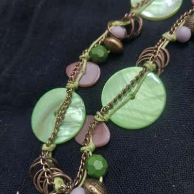  Womens Necklace Green 