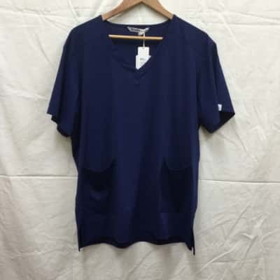 Docs Originals Womens  Size XL Blue Scrubs Top