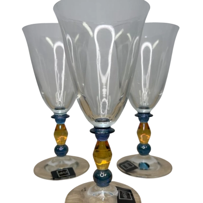 3 Mikasa Kensington Estate Crystal Wine Glasses