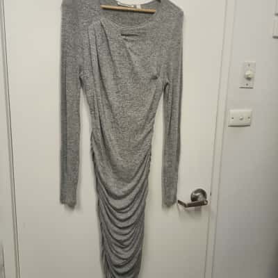 Country Road Women's   Casual Long Sleeve Dress Grey Size S