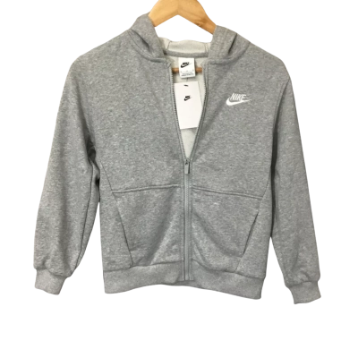 Nike Kids Hooded Size M Jacket Grey 