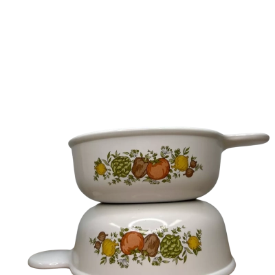  Pair Corning Ware P150 Grab It Ramekins Spice Of Life 450ml