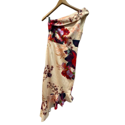  Womens  Size 8 St Frock floral one shoulder dress