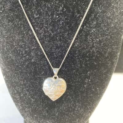 Michael Hill  Women’s Silver Chain with a heart love locket