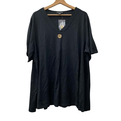 Autograph Womens  Size L Short Sleeve Shirt Black  