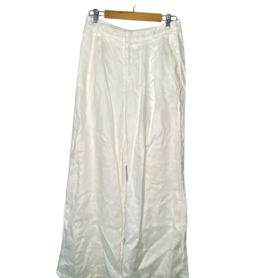 Dissh Womens  Size 12 Wide Leg Pants White 